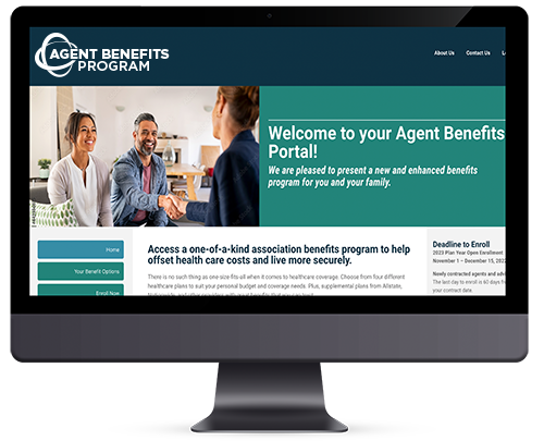 Agent Benefits Program - Desktop View